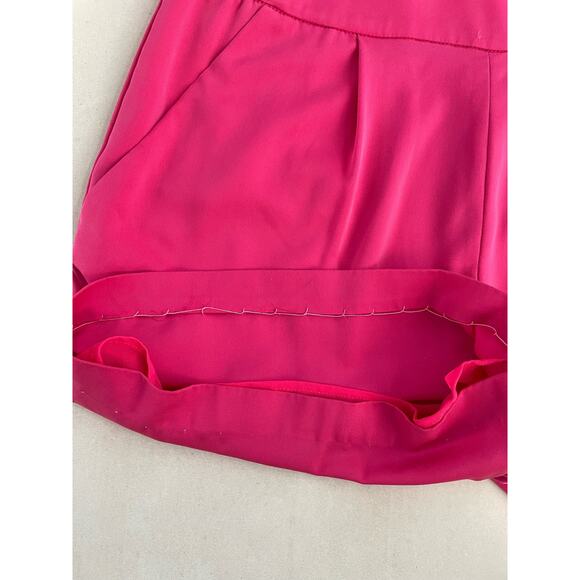 Diane von Furstenberg Romper Shorts Soleil Silk Stretch Pleated FLAW - Picture 10 of 15